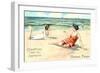 Greetings from the Seaside, Florence-null-Framed Art Print