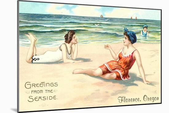 Greetings from the Seaside, Florence-null-Mounted Art Print