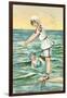 Greetings from the Seaside, Two Victorian Girls-null-Framed Art Print