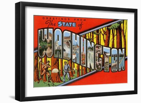 Greetings from the State of Washington-null-Framed Giclee Print