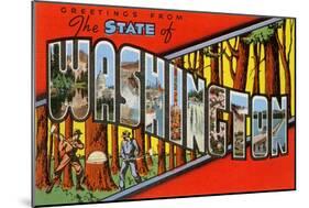 Greetings from the State of Washington-null-Mounted Giclee Print