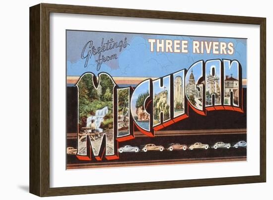 Greetings from Three Rivers-null-Framed Art Print