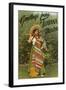 Greetings from Tijuana, Senorita in Sarape-null-Framed Art Print