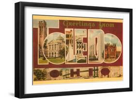 Greetings from Toledo, Ohio-null-Framed Art Print