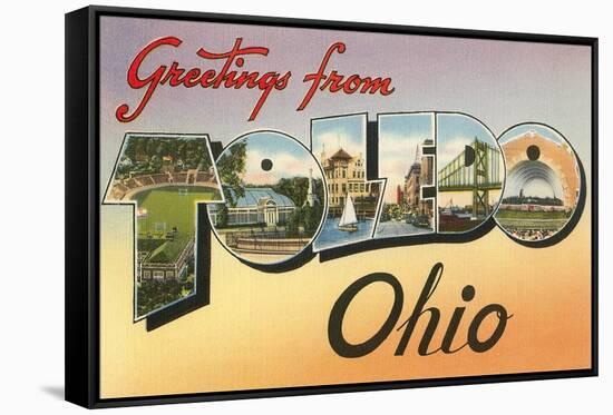 Greetings from Toledo, Ohio-null-Framed Stretched Canvas