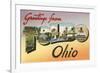 Greetings from Toledo, Ohio-null-Framed Premium Giclee Print