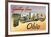 Greetings from Toledo, Ohio-null-Framed Premium Giclee Print