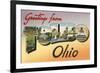 Greetings from Toledo, Ohio-null-Framed Premium Giclee Print