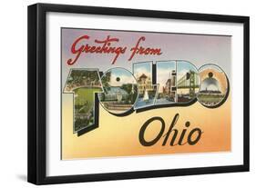 Greetings from Toledo, Ohio-null-Framed Art Print