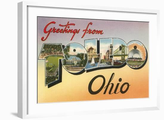 Greetings from Toledo, Ohio-null-Framed Art Print