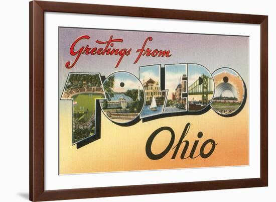 Greetings from Toledo, Ohio-null-Framed Art Print