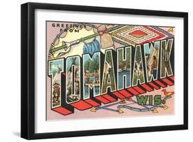 Greetings from Tomahawk, Wisconsin-null-Framed Art Print