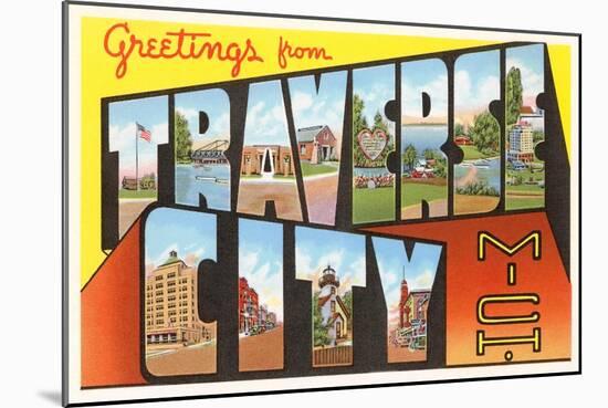 Greetings from Traverse City, Michigan-null-Mounted Art Print