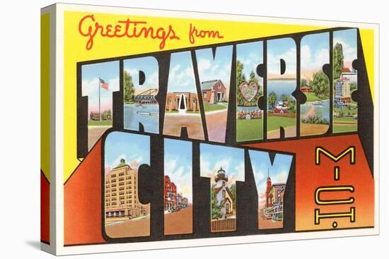 Greetings from Traverse City, Michigan-null-Stretched Canvas