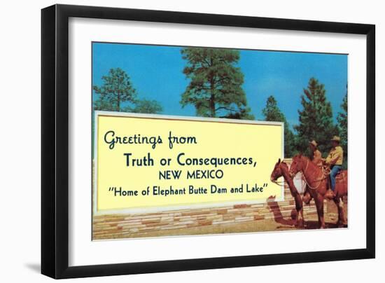 Greetings from Truth or Consequences-null-Framed Art Print