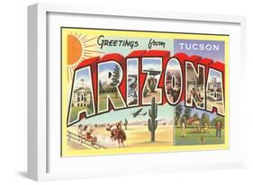 Greetings from Tucson, Arizona-null-Framed Art Print