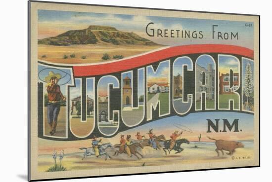 Greetings from Tucumcari-null-Mounted Art Print