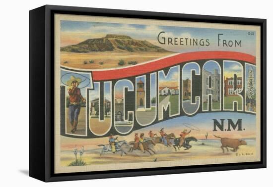 Greetings from Tucumcari-null-Framed Stretched Canvas