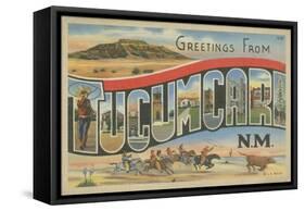 Greetings from Tucumcari-null-Framed Stretched Canvas