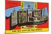 Greetings from Tulsa, Oklahoma, the Oil City of the World-null-Mounted Giclee Print