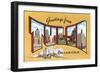 Greetings from Tulsa, Oklahoma-null-Framed Art Print