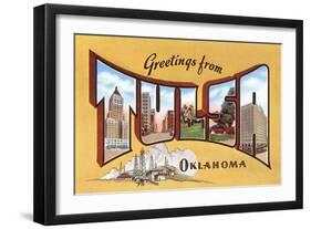 Greetings from Tulsa, Oklahoma-null-Framed Art Print