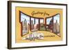 Greetings from Tulsa, Oklahoma-null-Framed Art Print