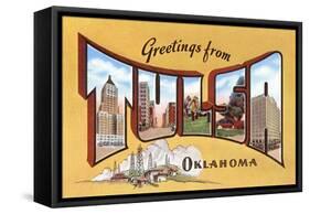 Greetings from Tulsa, Oklahoma-null-Framed Stretched Canvas