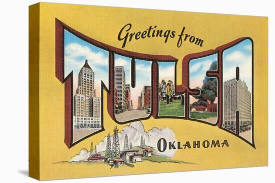 Greetings from Tulsa, Oklahoma-null-Stretched Canvas
