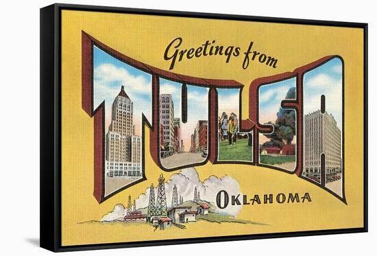 Greetings from Tulsa, Oklahoma-null-Framed Stretched Canvas