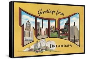 Greetings from Tulsa, Oklahoma-null-Framed Stretched Canvas