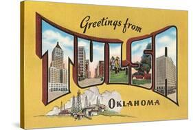 Greetings from Tulsa, Oklahoma-null-Stretched Canvas