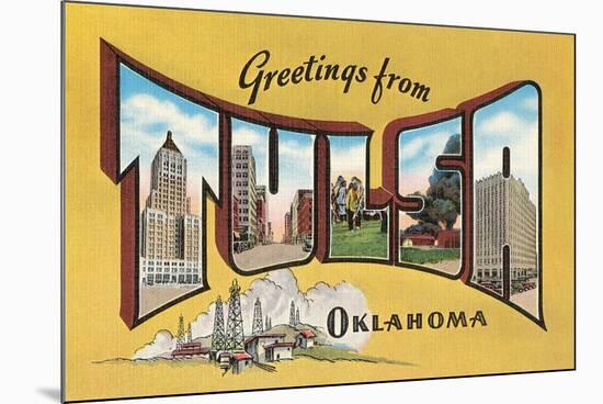 Greetings from Tulsa, Oklahoma-null-Mounted Art Print