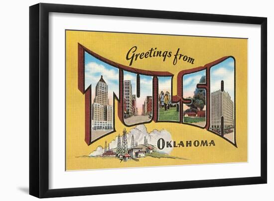 Greetings from Tulsa, Oklahoma-null-Framed Art Print