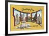 Greetings from Tulsa, Oklahoma-null-Framed Premium Giclee Print