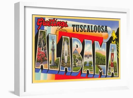 Greetings from Tuscaloosa, Alabama-null-Framed Art Print