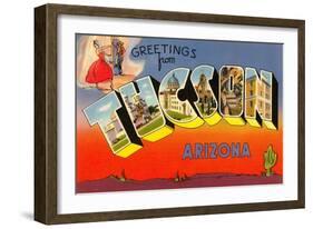 Greetings from Tuscon, Arizona-null-Framed Art Print