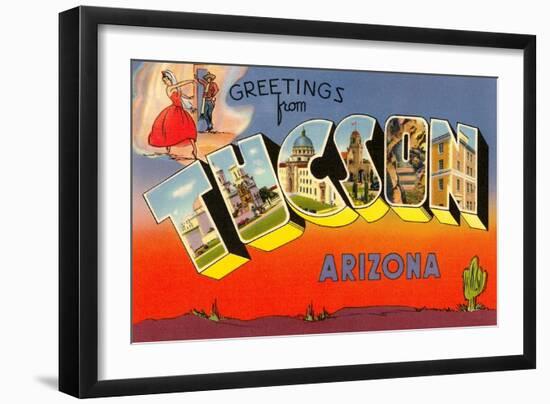 Greetings from Tuscon, Arizona-null-Framed Art Print