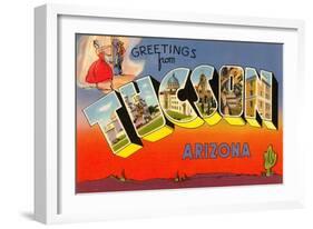 Greetings from Tuscon, Arizona-null-Framed Art Print