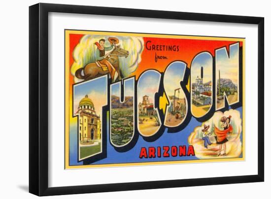 Greetings from Tuscon, Arizona-null-Framed Art Print