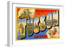 Greetings from Tuscon, Arizona-null-Framed Art Print