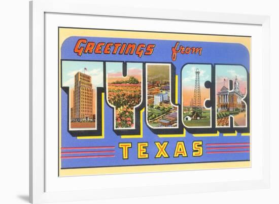 Greetings from Tyler, Texas-null-Framed Premium Giclee Print