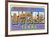 Greetings from Tyler, Texas-null-Framed Premium Giclee Print