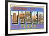 Greetings from Tyler, Texas-null-Framed Premium Giclee Print