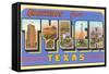 Greetings from Tyler, Texas-null-Framed Stretched Canvas