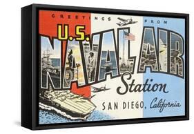 Greetings from U.S. Naval Air Station, San Diego, California-null-Framed Stretched Canvas