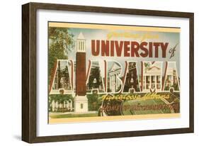 Greetings from University of Alabama, Tuscaloosa-null-Framed Art Print