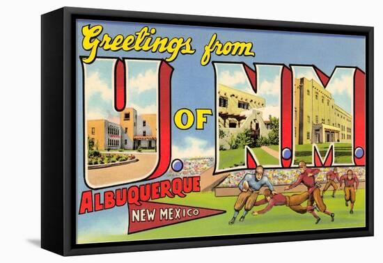 Greetings from University of New Mexico, Albuquerque, New Mexico-null-Framed Stretched Canvas