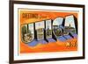 Greetings from Utica, New York-null-Framed Premium Giclee Print