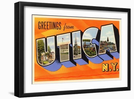 Greetings from Utica, New York-null-Framed Art Print